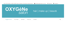 Tablet Screenshot of oxygenesalon.com.au